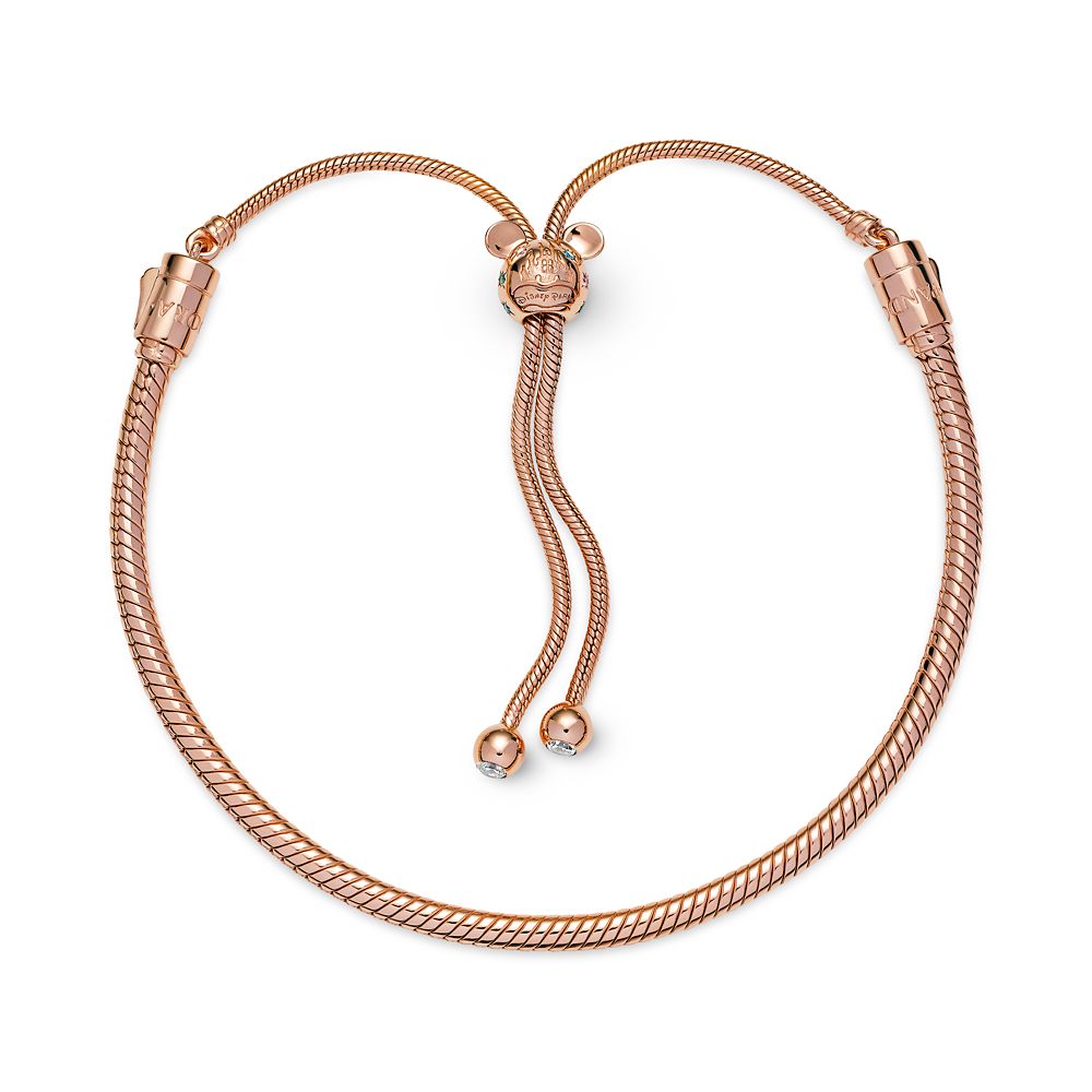 Mickey Mouse Icon Fantasyland Castle Slider Bracelet by Pandora - Rose Gold - Disney Parks