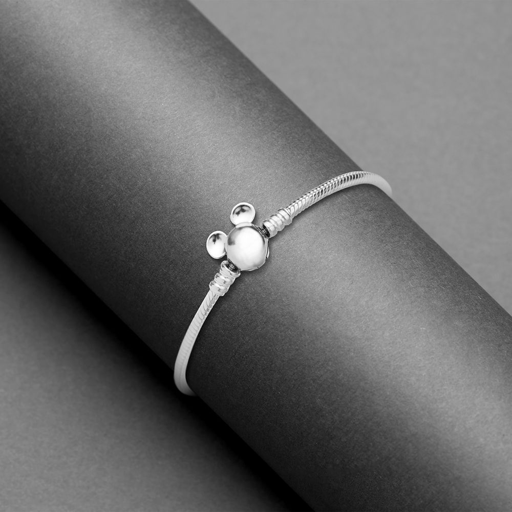Mickey Mouse Icon Snake Chain Bracelet by Pandora &ndash; Silver