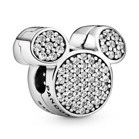 Pandora Jewelry Mickey Mouse Icon Pavé Clip Charm by Pandora – Disney Parks