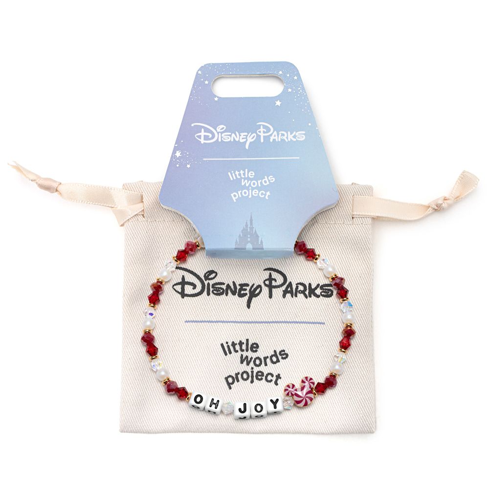 Mickey Mouse Peppermint Swirl ''Oh Joy'' Bracelet by Little Words Project