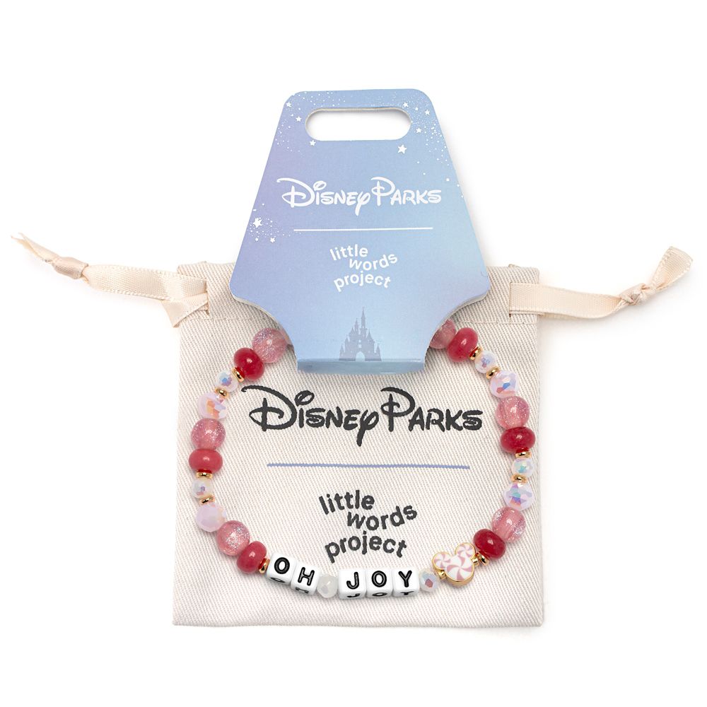Mickey Mouse Peppermint Swirl ''Oh Joy'' Bracelet by Little Words Project