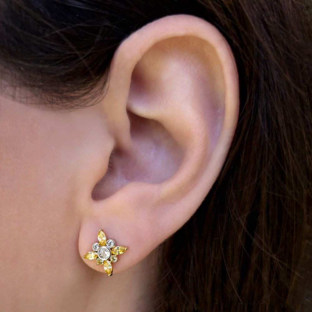 Mickey Mouse Icon Star Earrings by CRISLU