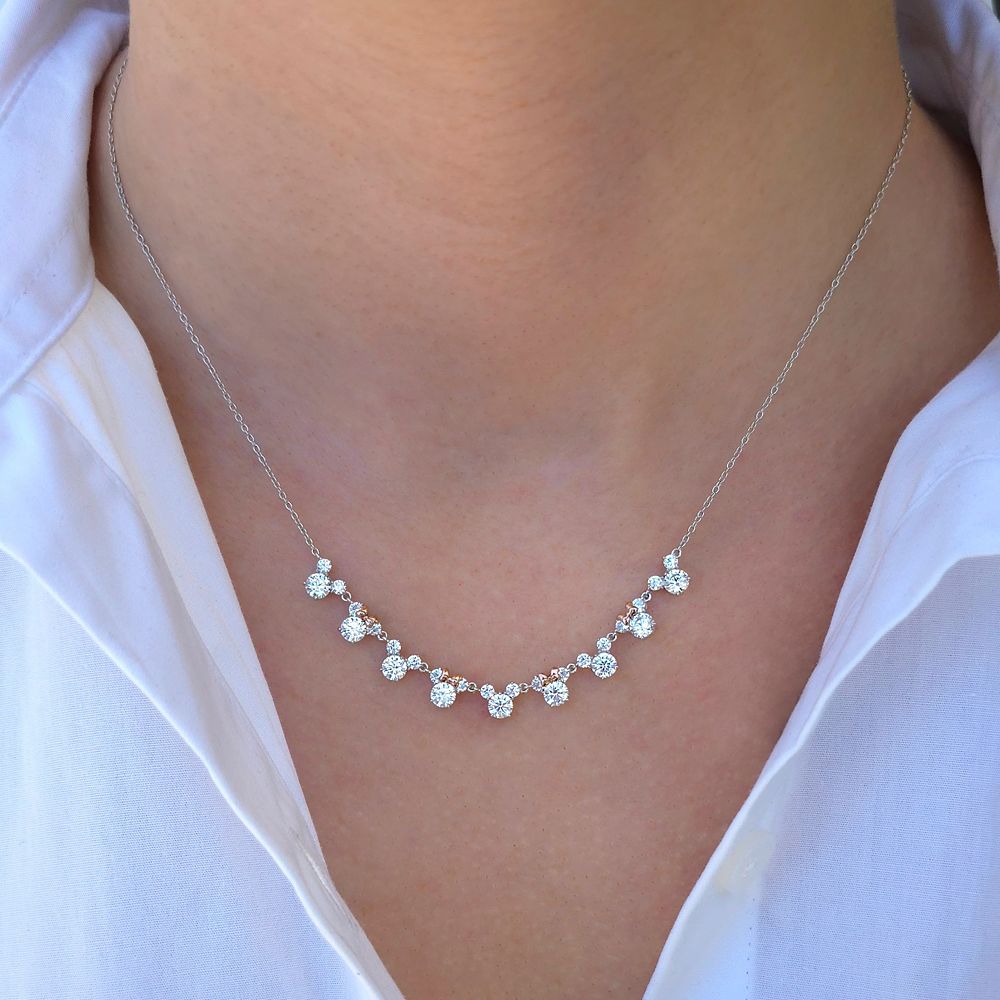 Mickey and Minnie Mouse Icon Necklace by CRISLU