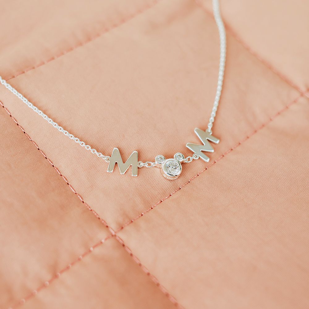 Mickey Mouse ''Mom'' Necklace by Rebecca Hook