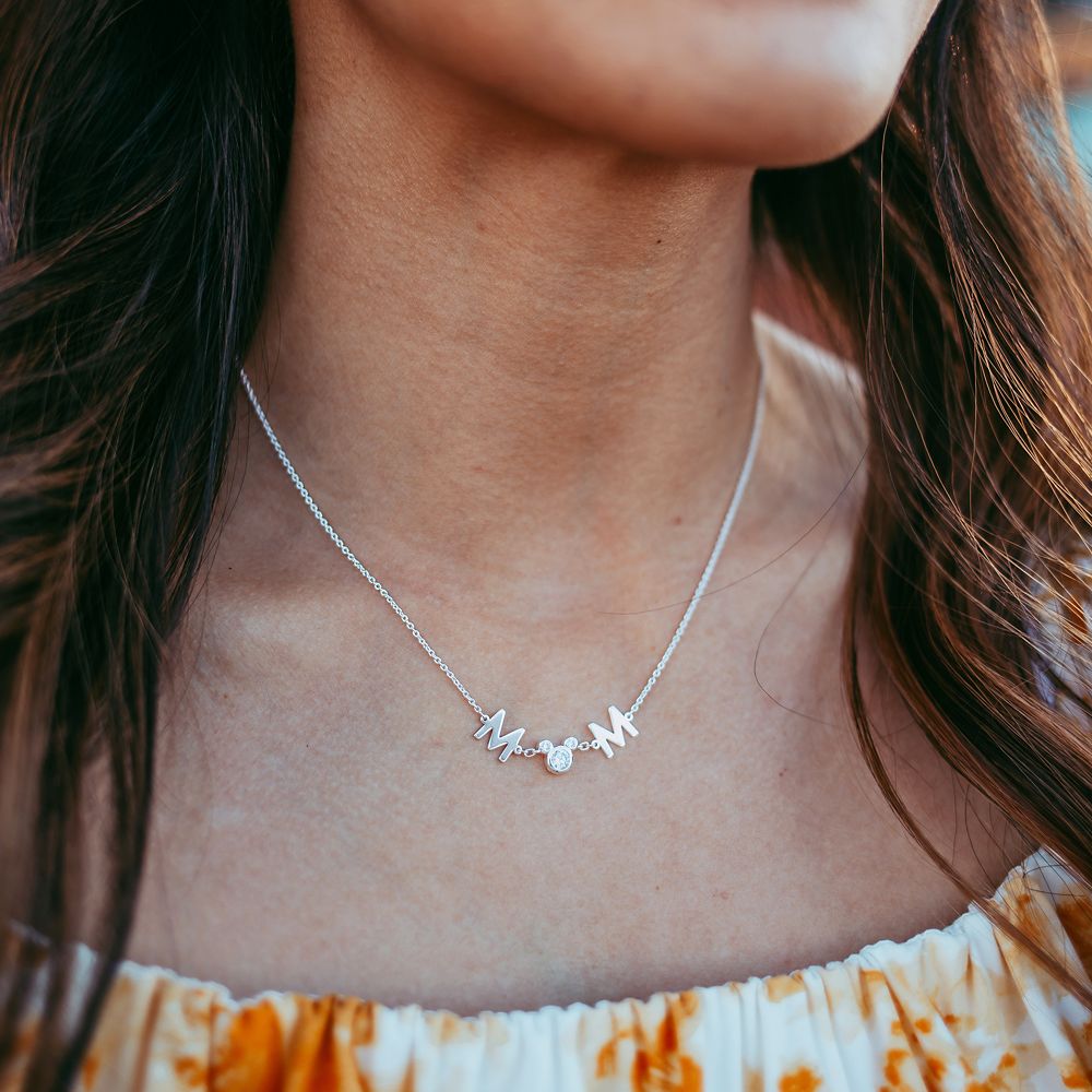 Mickey Mouse ''Mom'' Necklace by Rebecca Hook