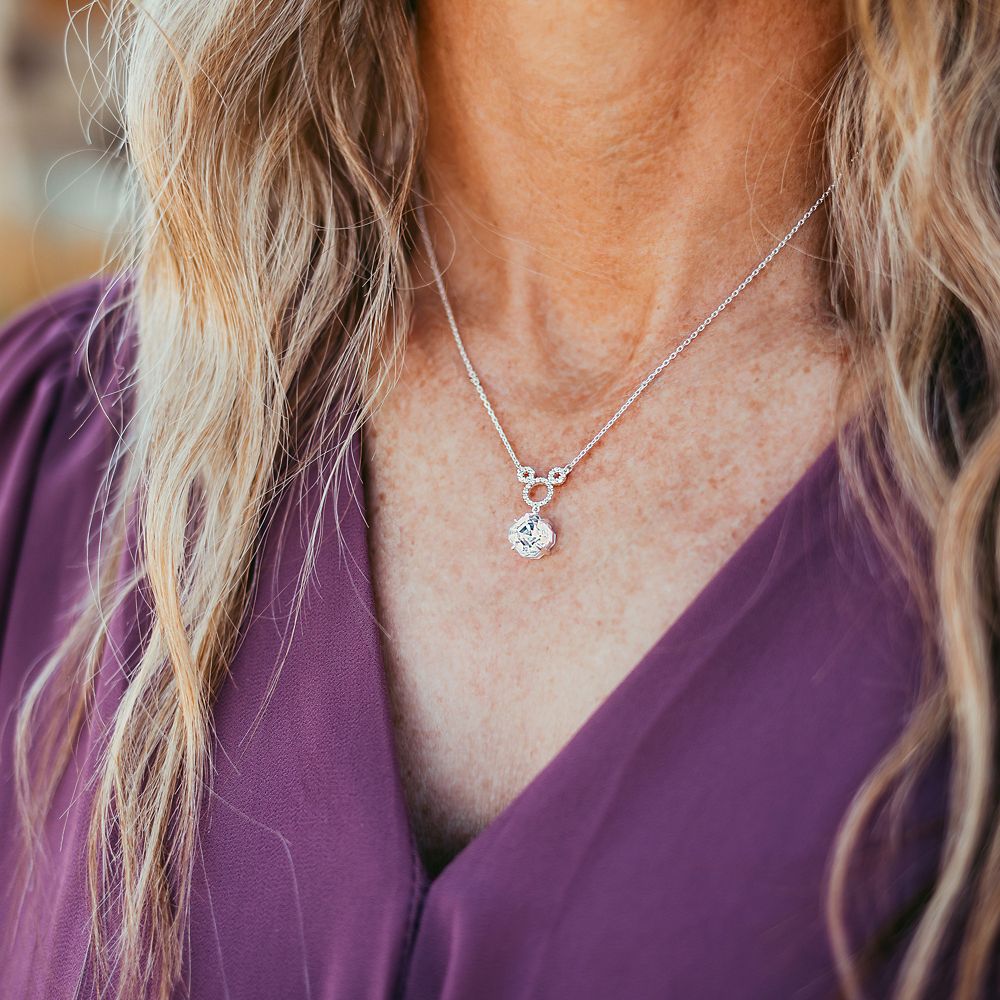 Mickey Mouse Icon Swarovski Crystal Necklace by Rebecca Hook