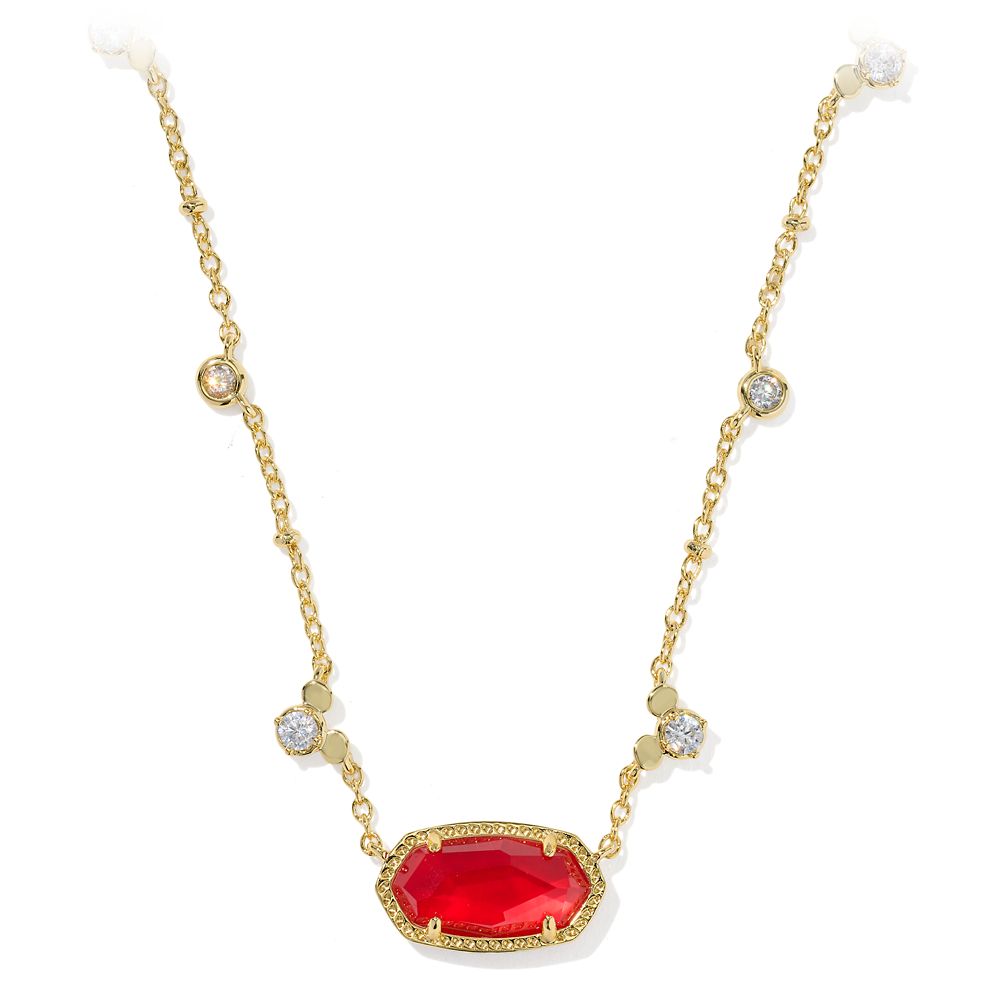 Mickey Mouse Icon Elisa Short Necklace by Kendra Scott &ndash; Red