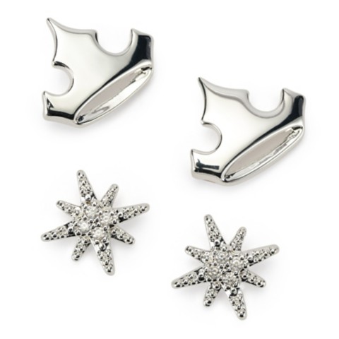 Disney Princess Tiara and Star Stud Earrings Set