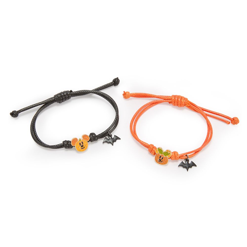 Mickey and Minnie Mouse Halloween Cord Bracelet Set