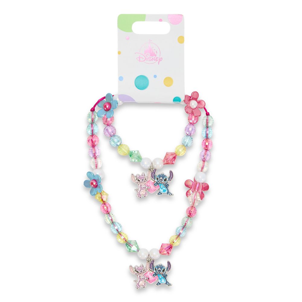 Stitch and Angel Necklace and Bracelet Set &ndash; Lilo & Stitch