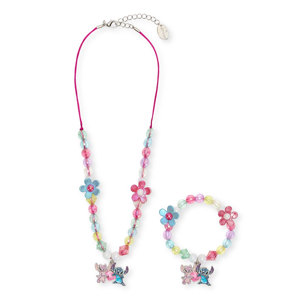 Stitch and Angel Necklace and Bracelet Set &ndash; Lilo & Stitch