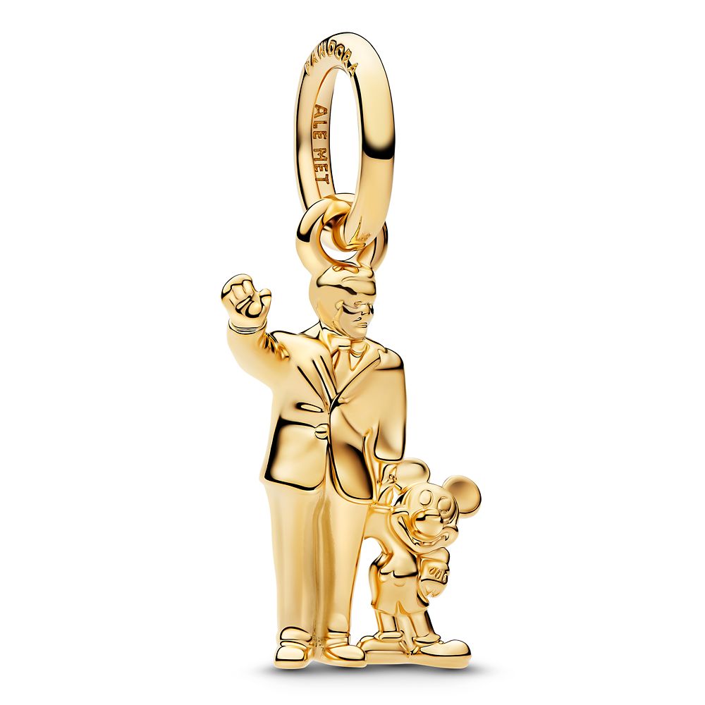 Walt Disney and Mickey Mouse ''Partners'' Statue Dangle Charm by Pandora