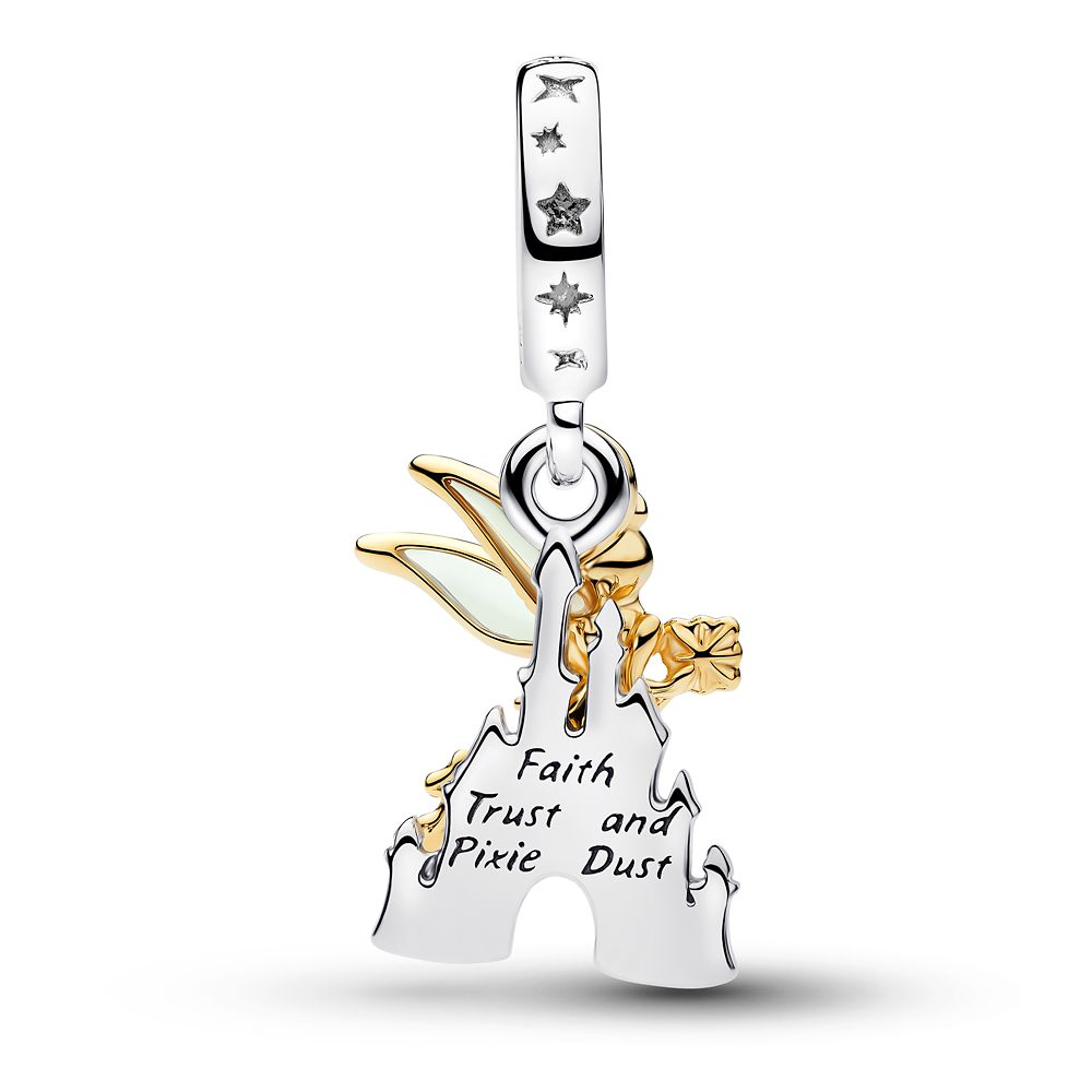 Tinker Bell and Fantasyland Castle Double Dangle Charm by Pandora &ndash; Peter Pan