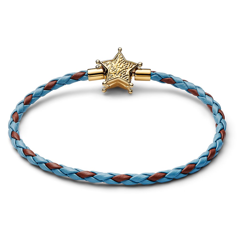 Woody ''Sheriff'' Badge Leather Bracelet by Pandora &ndash; Toy Story