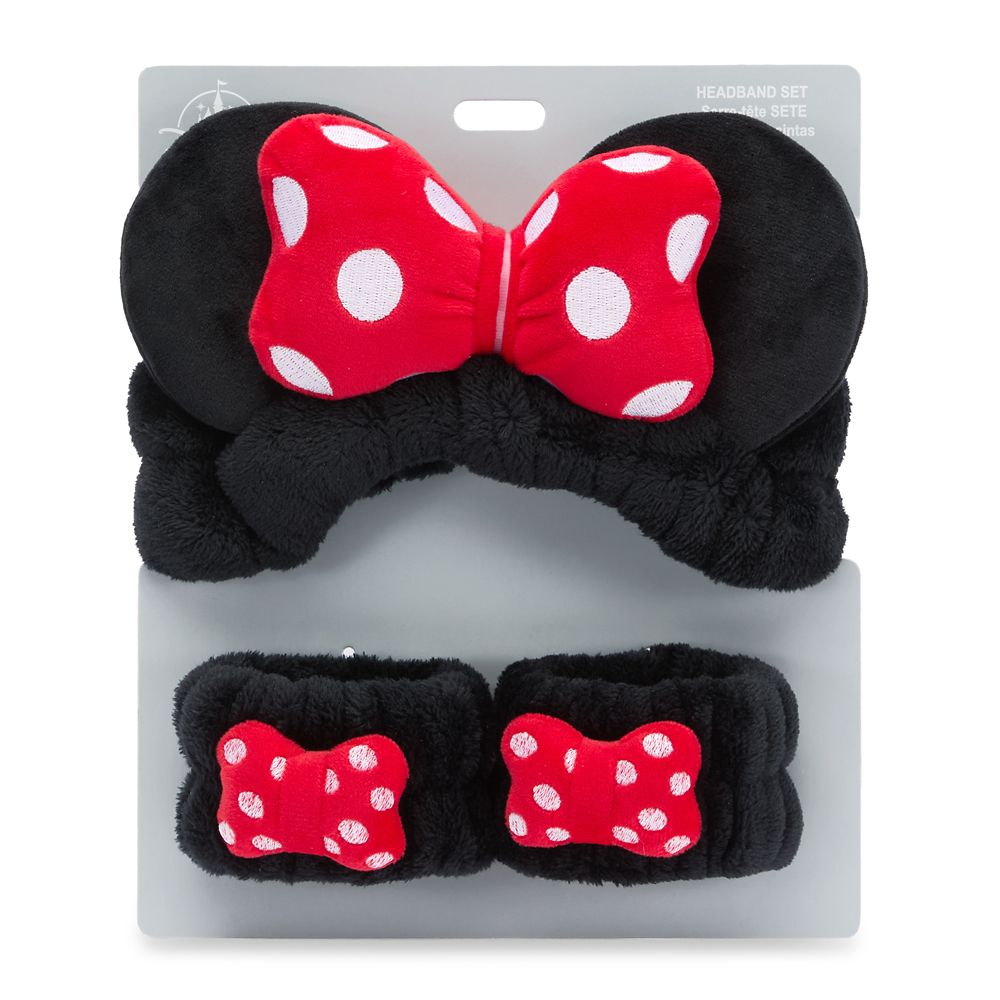 Minnie Mouse Plush Ears Headband and Wristband Set for Kids