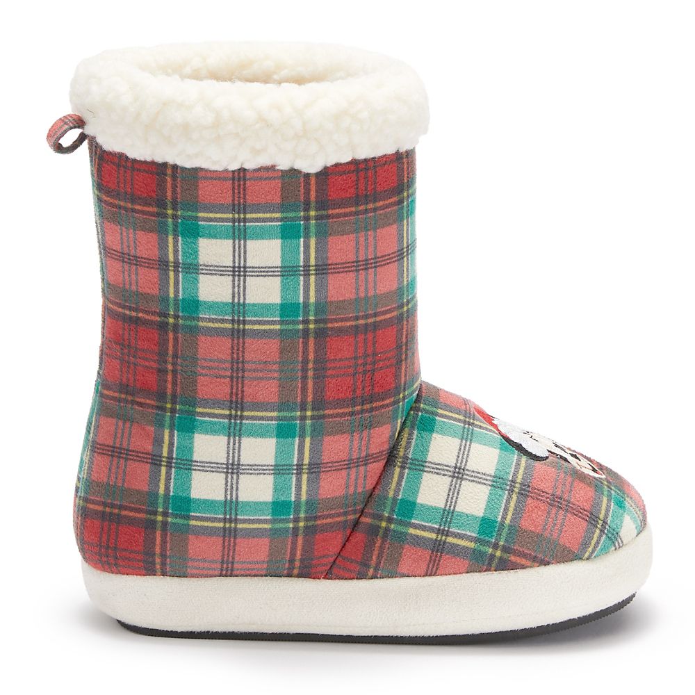 Santa Mickey Mouse Holiday Slipper Boots for Kids