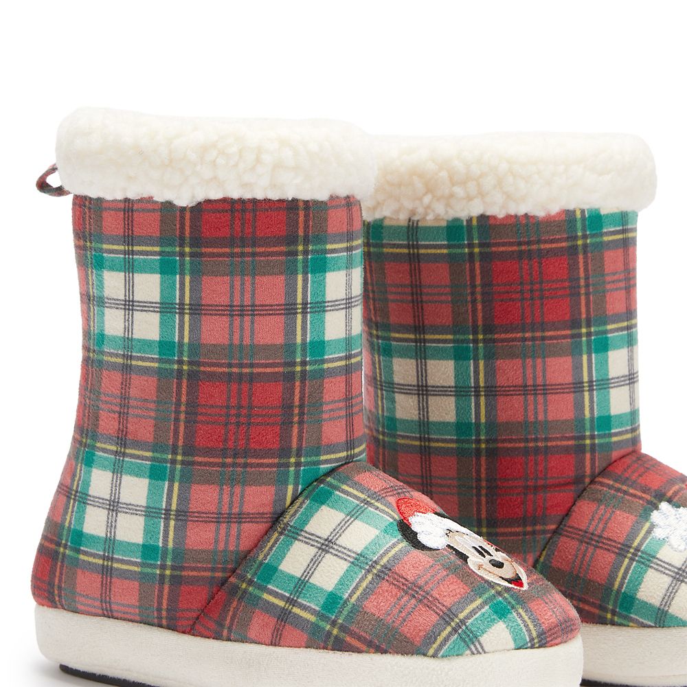 Santa Mickey Mouse Holiday Slipper Boots for Kids