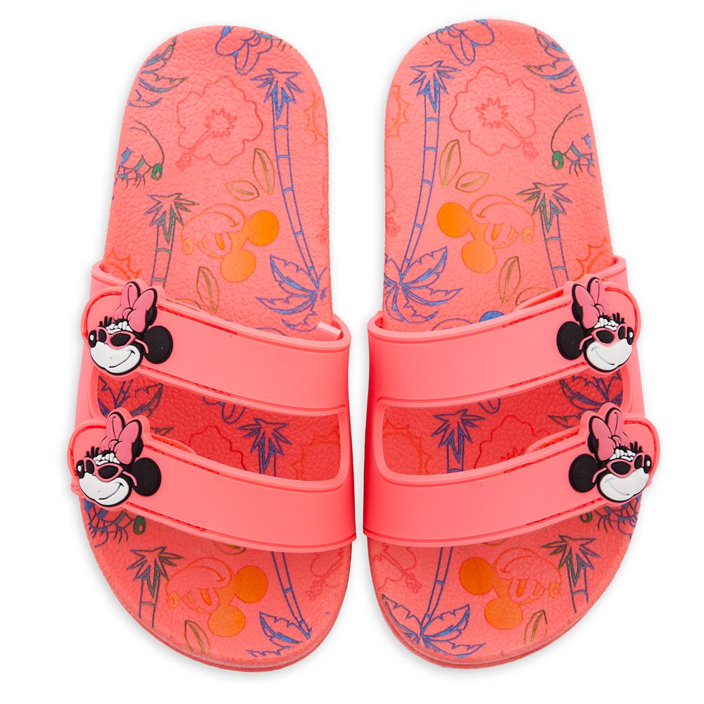 Minnie Mouse Swim Slides for Kids &ndash; Pink