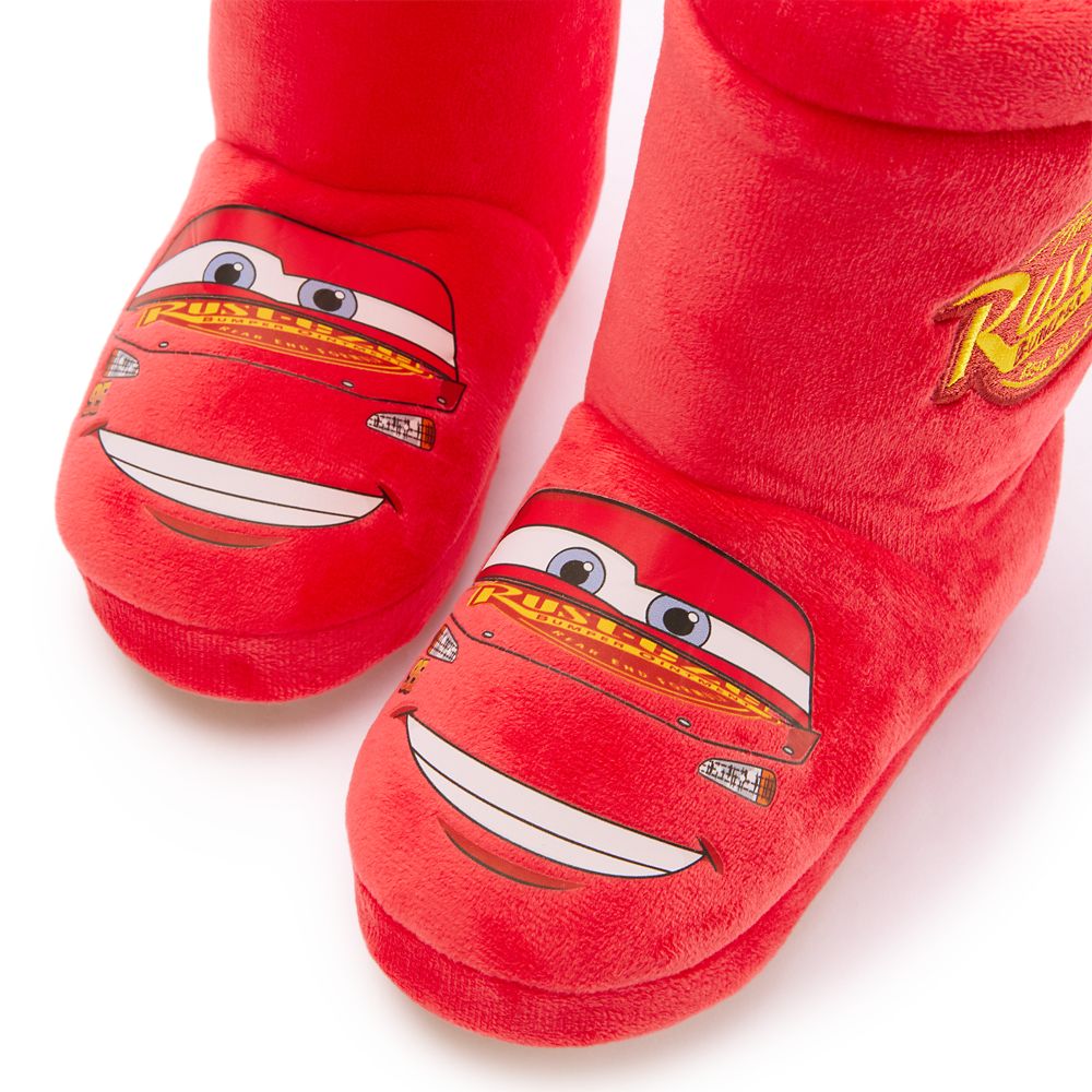 Lightning McQueen Plush Slippers for Kids &ndash; Cars