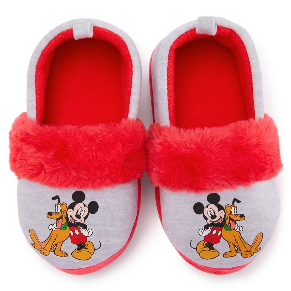 Mickey Mouse and Pluto Slippers for Kids