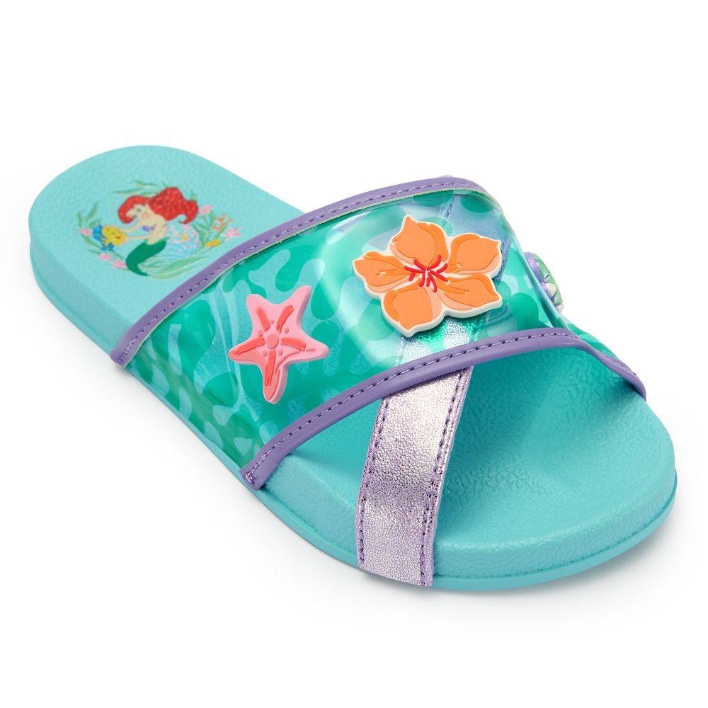 Ariel Crisscross Swim Slides for Kids &ndash; The Little Mermaid