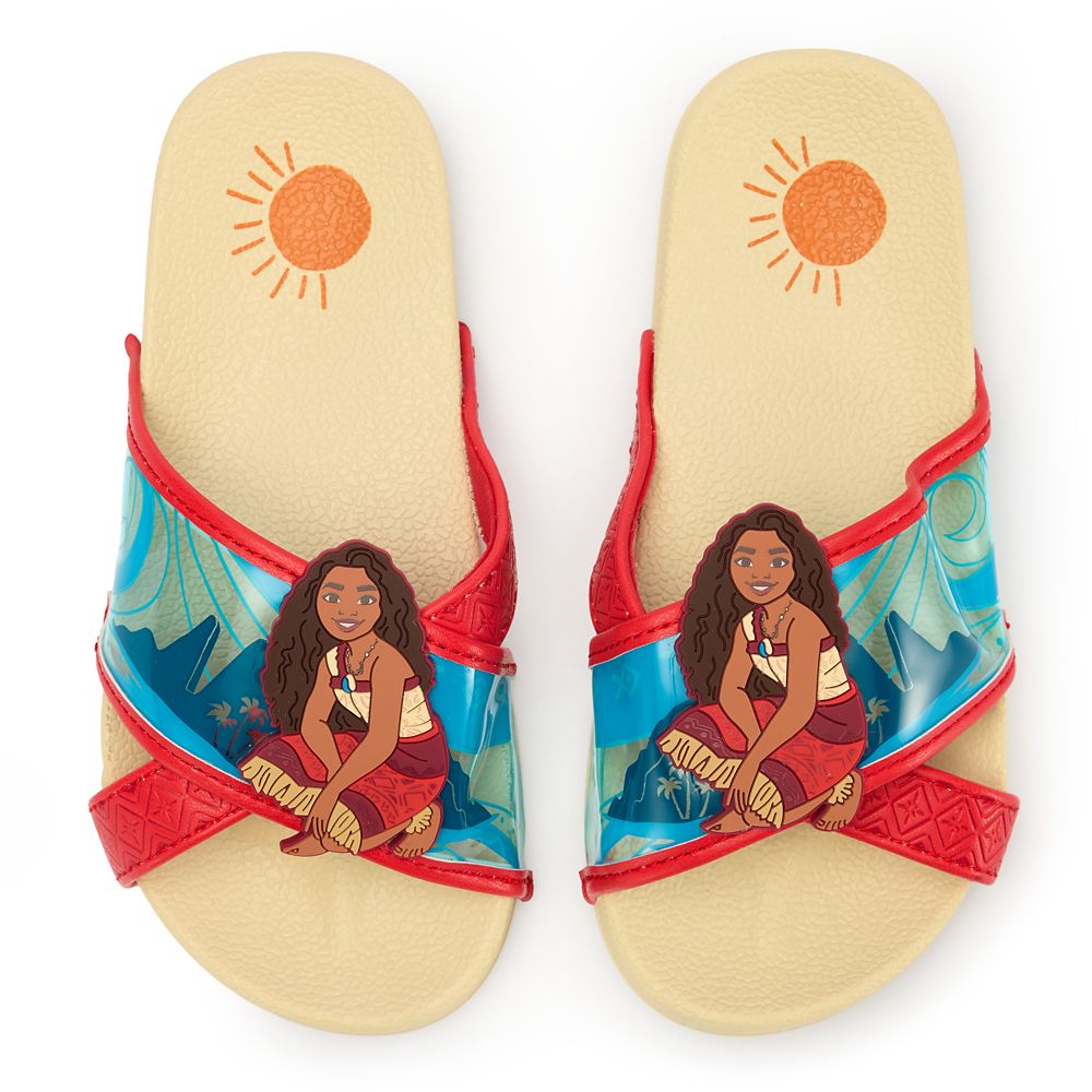 Moana Crisscross Swim Slides for Kids