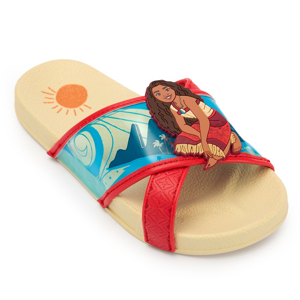 Moana Crisscross Swim Slides for Kids