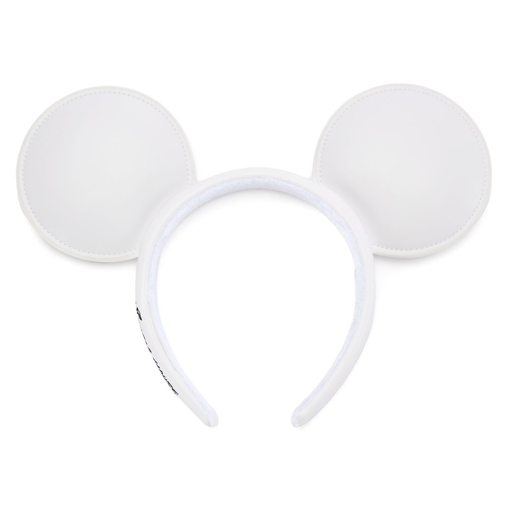 Mickey Mouse Simulated Leather Ear Headband for Adults &ndash; White