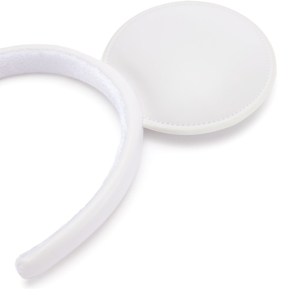 Mickey Mouse Simulated Leather Ear Headband for Adults &ndash; White