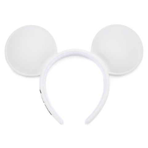 Аксессуары для волос Disney Mickey Mouse Simulated Leather Ear Headband for Adults – White