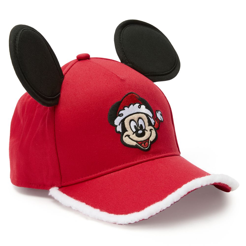 Santa Mickey Mouse Holiday Baseball Ear Cap for Kids