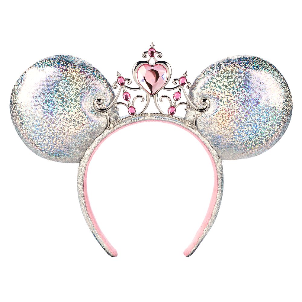 Disney Princess Iridescent Ear Headband with Tiara for Adults