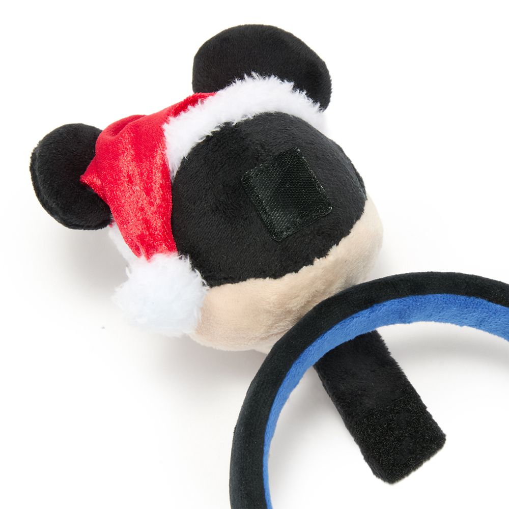 Santa Mickey Mouse Headband Plush &ndash; Mini 3 1/2''
