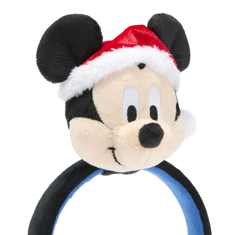 Santa Mickey Mouse Headband Plush &ndash; Mini 3 1/2''