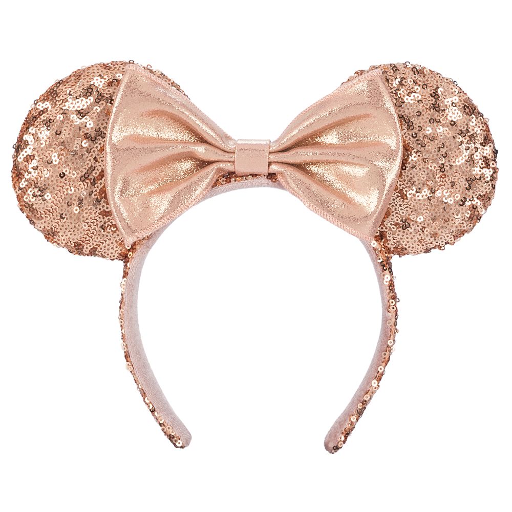 Minnie Mouse Sequined Ear Headband for Adults  Rose Gold Official shopDisney