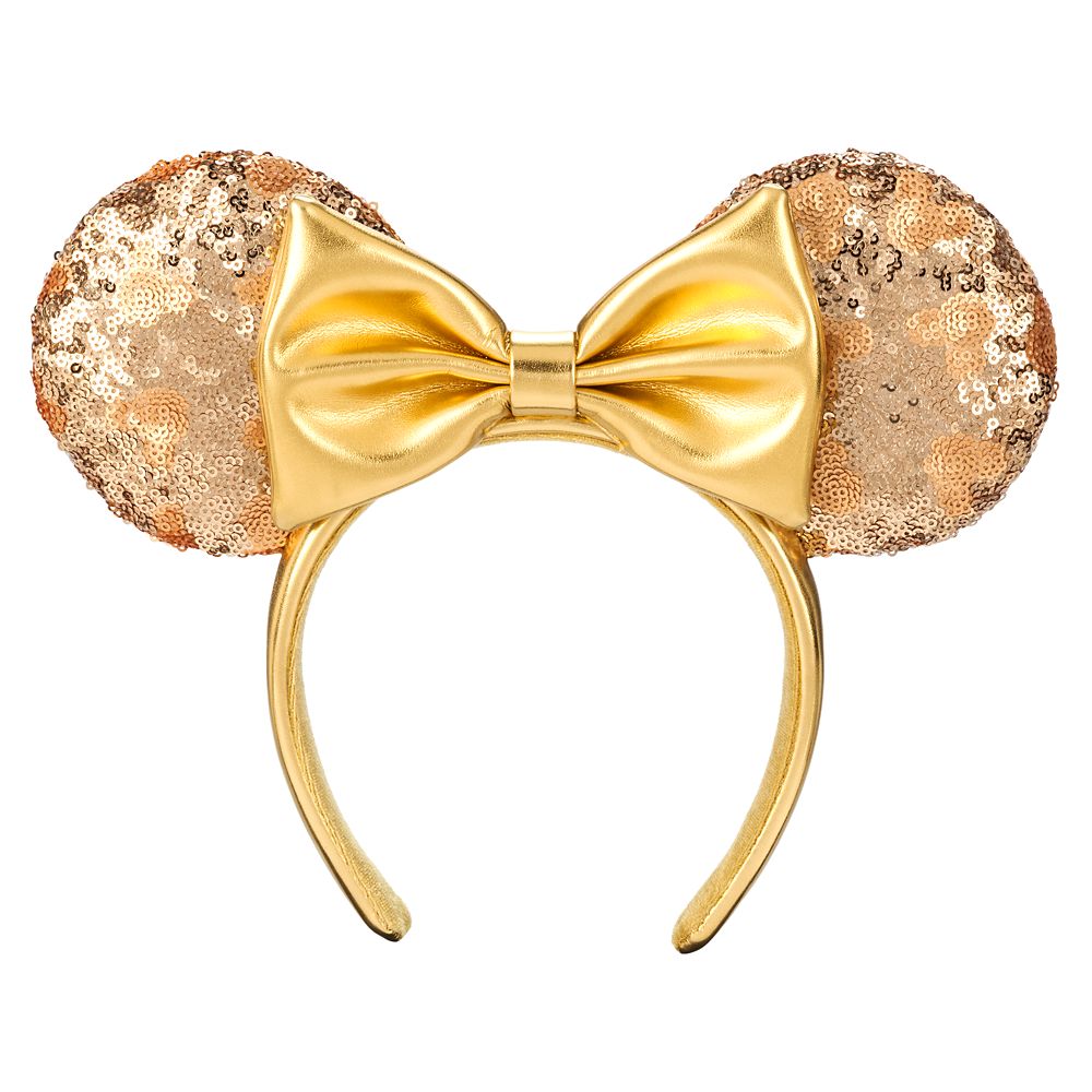 Minnie Mouse Gold Sequin Ear Headband for Adults Official shopDisney