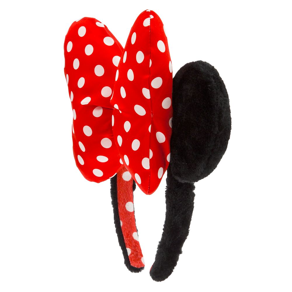 Minnie Mouse Plush Polka Dot Ear Headband for Adults