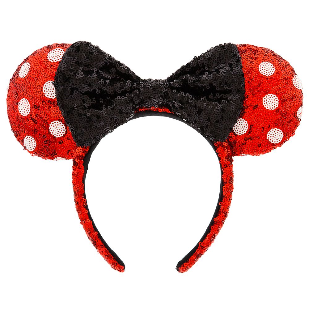 Minnie Mouse Sequined Ear Headband for Adults  Polka Dot Official shopDisney