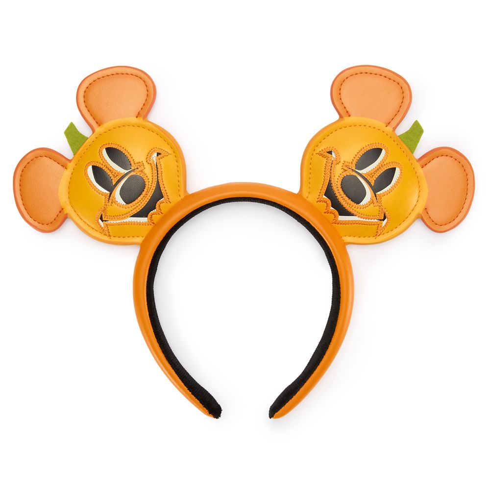 Mickey Mouse Jack-o-Lantern Halloween Ear Headband for Adults Official shopDisney