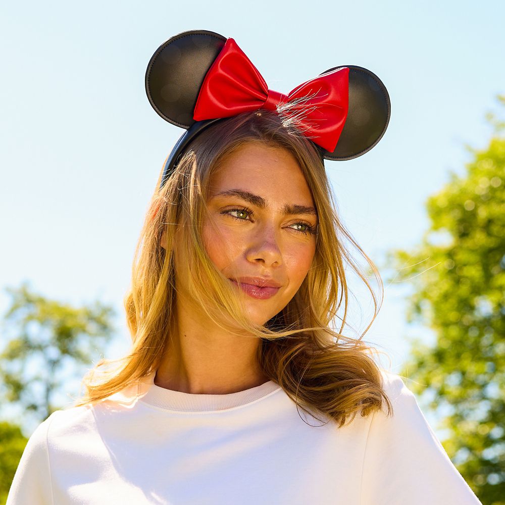 Minnie Mouse Simulated Leather Ear Headband for Adults