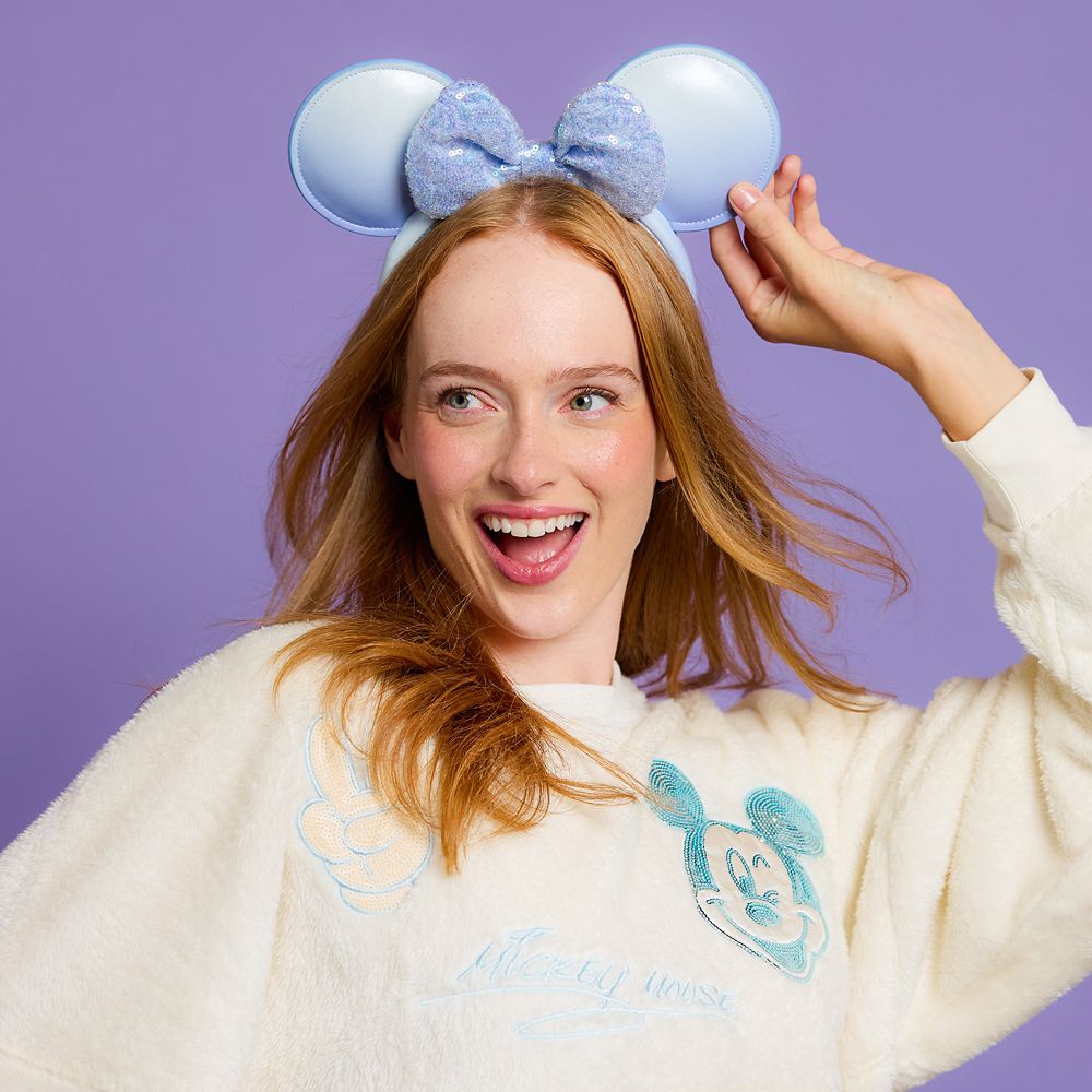 Minnie Mouse Ear Headband for Adults &ndash; Winter Blue