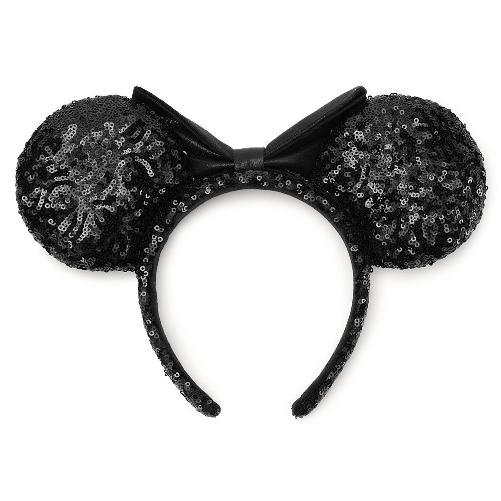 Minnie Mouse Sequined Ear Headband for Adults &ndash; Black