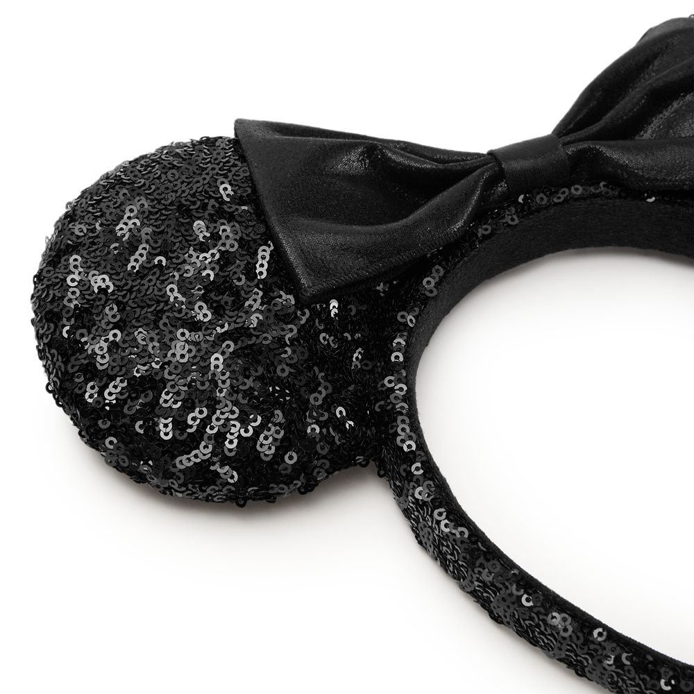 Minnie Mouse Sequined Ear Headband for Adults &ndash; Black