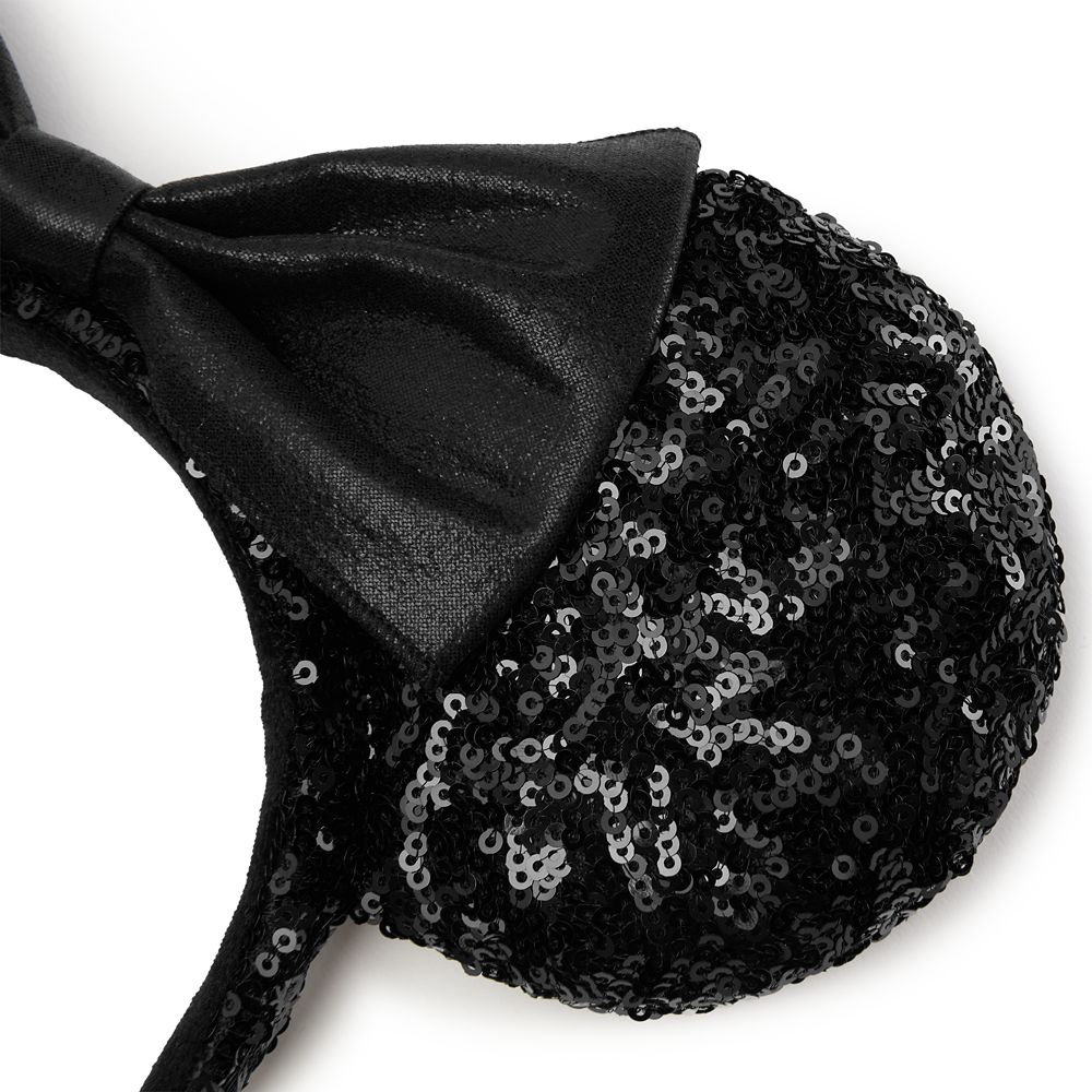 Minnie Mouse Sequined Ear Headband for Adults &ndash; Black