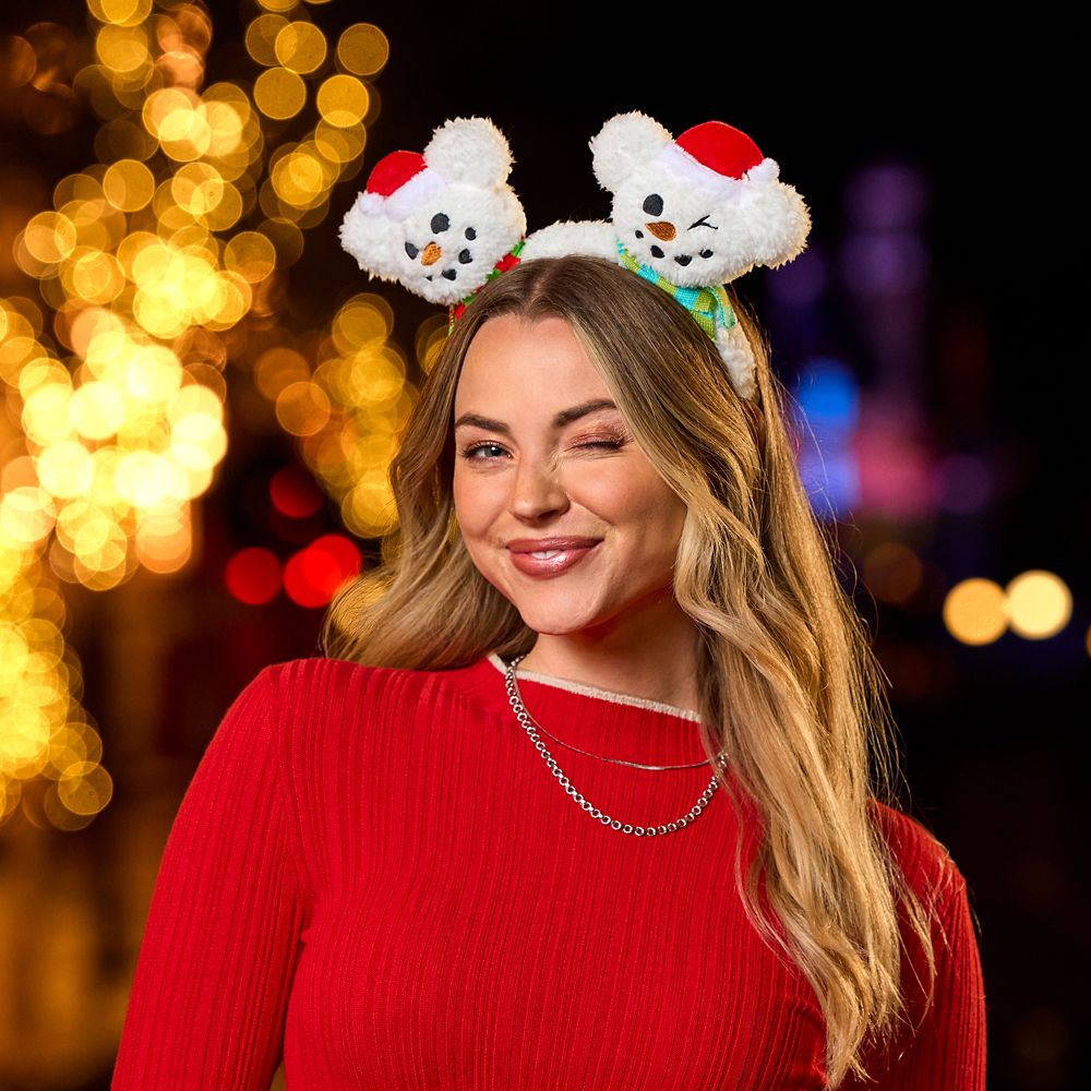 Mickey Mouse Snowman Holiday Ear Headband for Adults