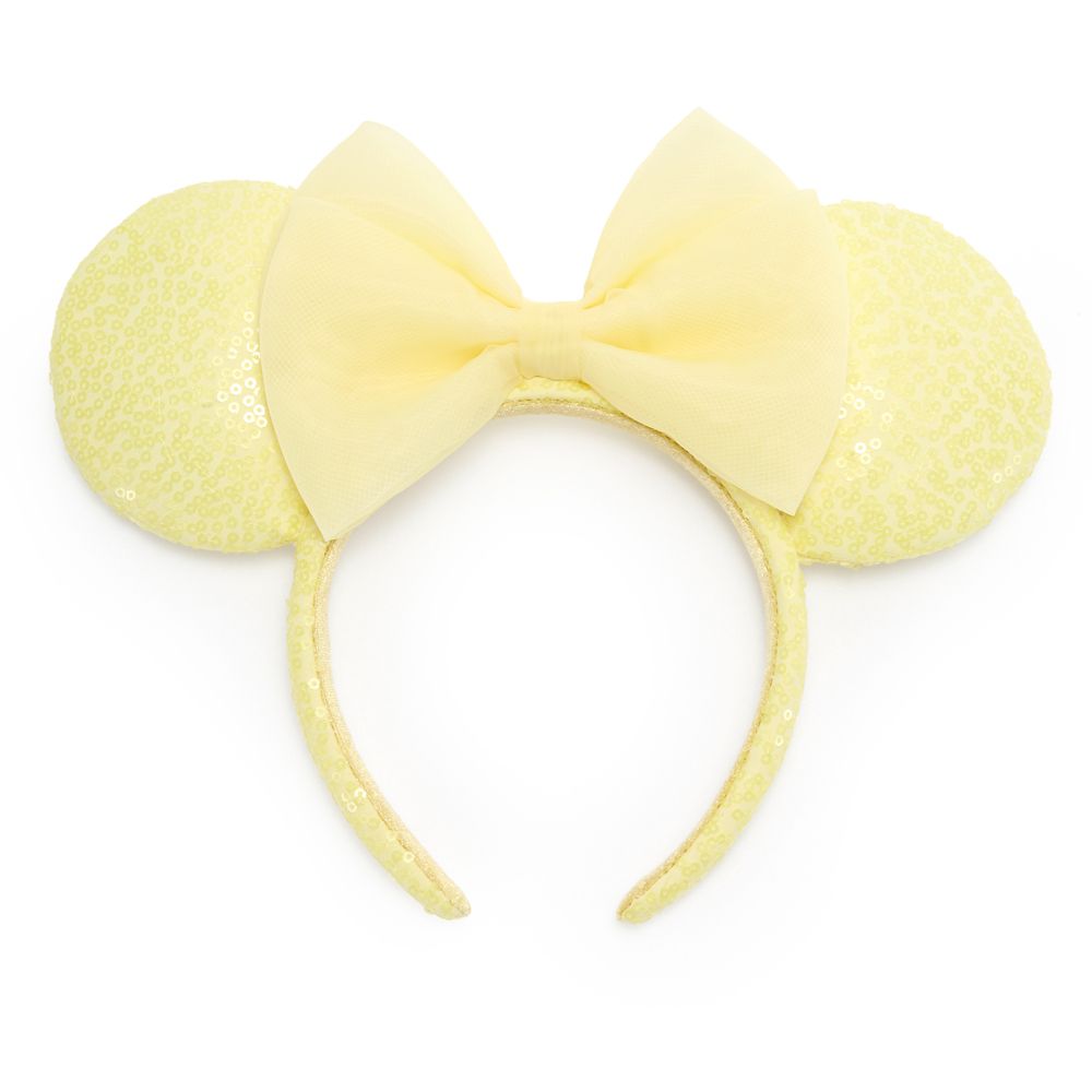 Minnie Mouse Sequined Ear Headband for Adults &ndash; Joyful Yellow