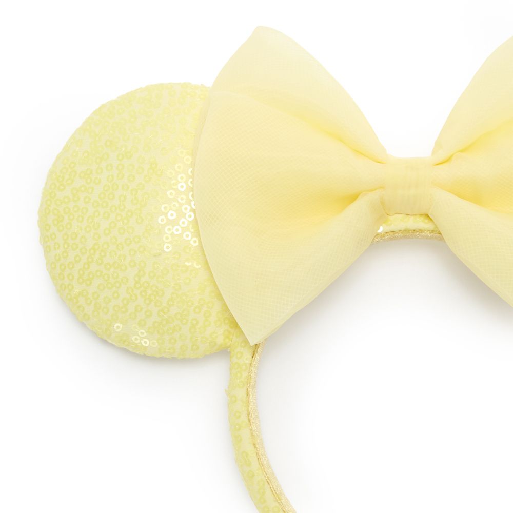 Minnie Mouse Sequined Ear Headband for Adults &ndash; Joyful Yellow