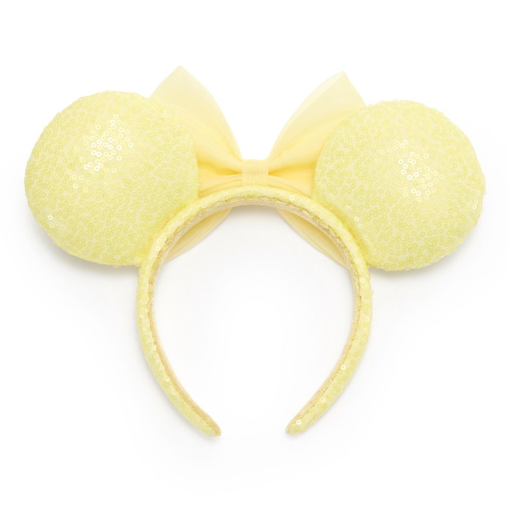 Minnie Mouse Sequined Ear Headband for Adults &ndash; Joyful Yellow