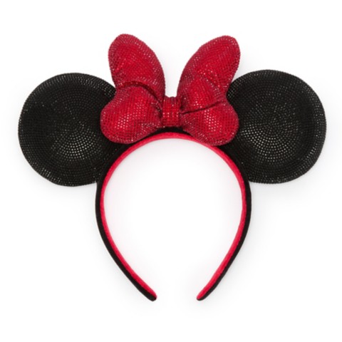 Аксессуары для волос Disney Minnie Mouse Sequined Ear Headband – Black and Red