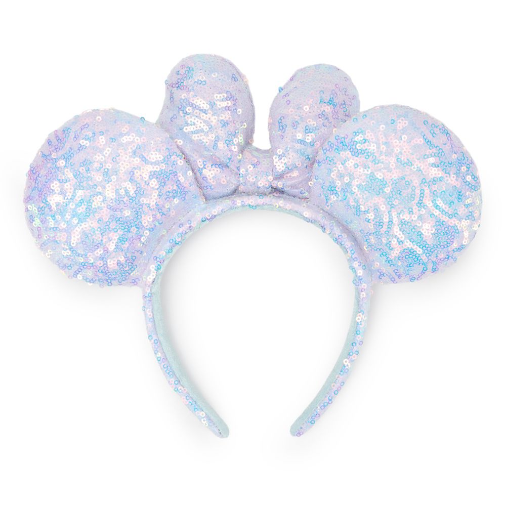 Minnie Mouse Sequin Cotton Candy Ear Headband for Adults